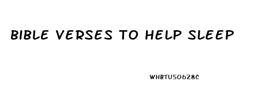 bible verses to help sleep