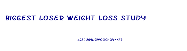 biggest loser weight loss study
