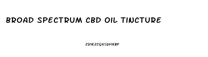 broad spectrum cbd oil tincture