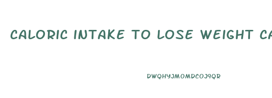 caloric intake to lose weight calculator