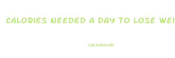 calories needed a day to lose weight