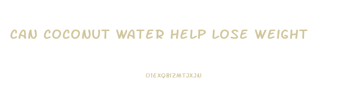 can coconut water help lose weight