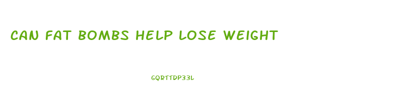 can fat bombs help lose weight