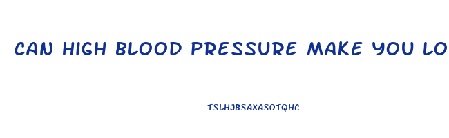 can high blood pressure make you lose weight
