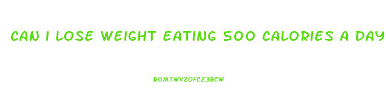 can i lose weight eating 500 calories a day