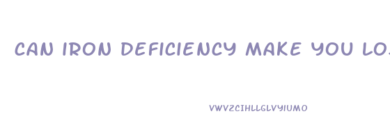can iron deficiency make you lose weight