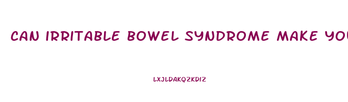 can irritable bowel syndrome make you lose weight