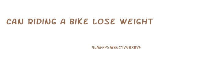 can riding a bike lose weight