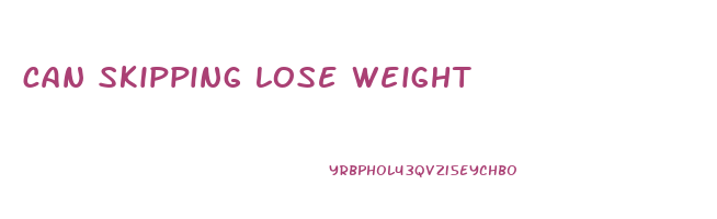 can skipping lose weight