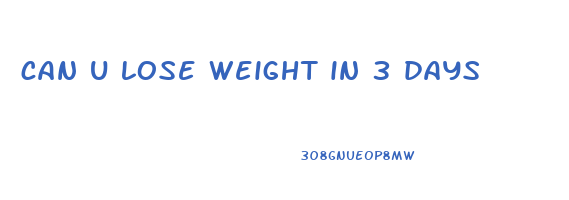 can u lose weight in 3 days
