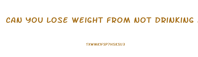 can you lose weight from not drinking soda