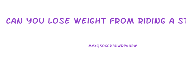 can you lose weight from riding a stationary bike