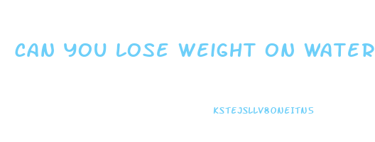 can you lose weight on water pills