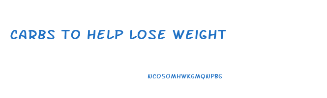 carbs to help lose weight
