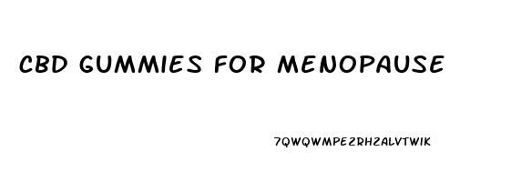 cbd gummies for menopause