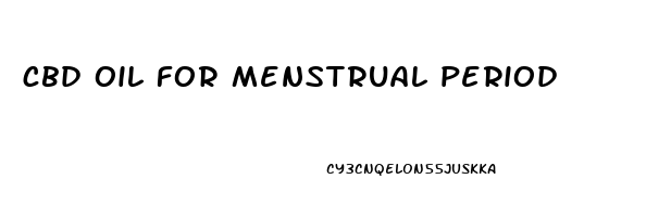 cbd oil for menstrual period