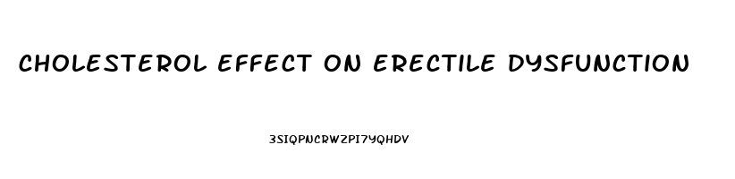 cholesterol effect on erectile dysfunction