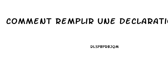 comment remplir une declaration dimpot