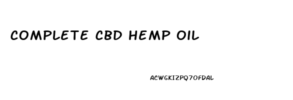 complete cbd hemp oil