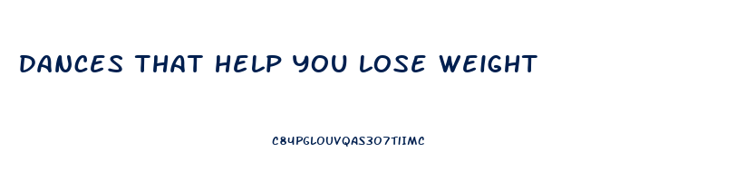 dances that help you lose weight