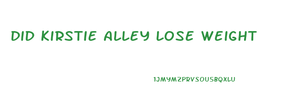 did kirstie alley lose weight