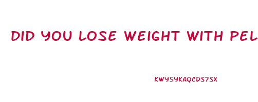 did you lose weight with peloton