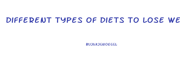 different types of diets to lose weight