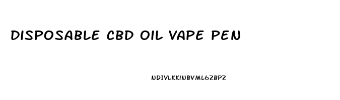 disposable cbd oil vape pen
