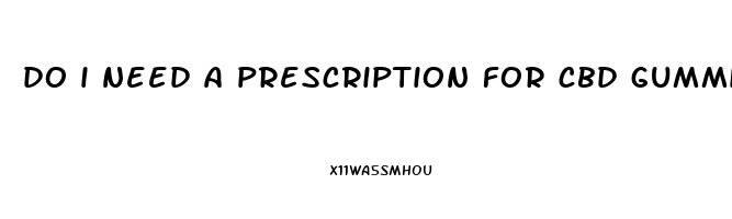 do i need a prescription for cbd gummies