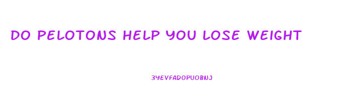 do pelotons help you lose weight