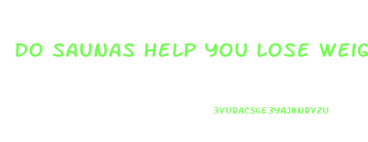 do saunas help you lose weight