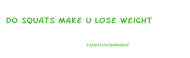 do squats make u lose weight