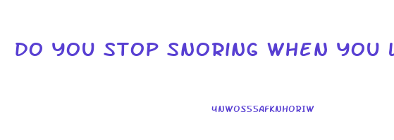 do you stop snoring when you lose weight