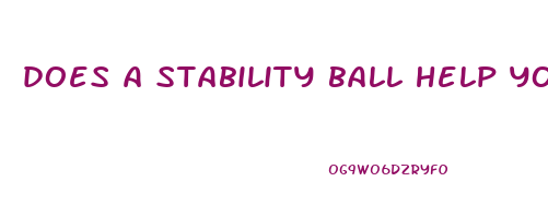 does a stability ball help you lose weight
