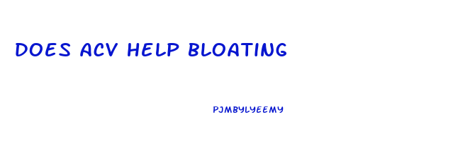 does acv help bloating