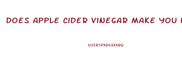 does apple cider vinegar make you lose weight