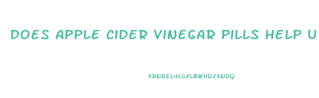 does apple cider vinegar pills help u lose weight