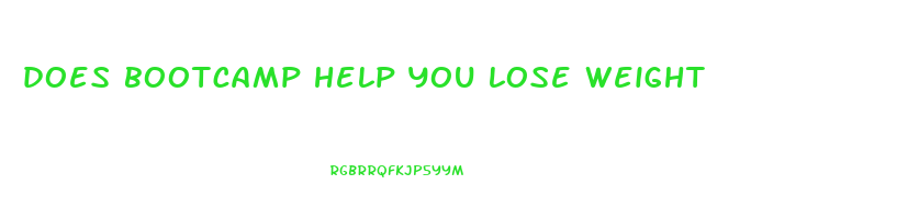 does bootcamp help you lose weight