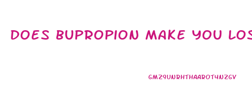 does bupropion make you lose weight