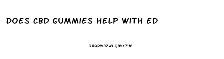 does cbd gummies help with ed