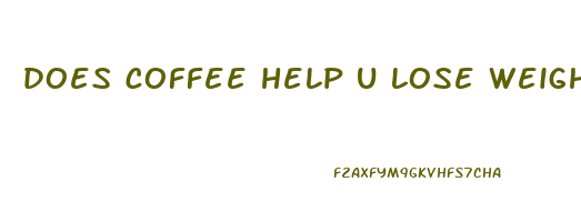 does coffee help u lose weight