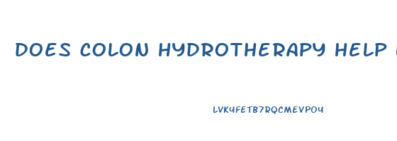 does colon hydrotherapy help lose weight