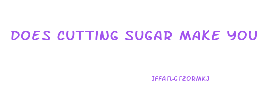 does cutting sugar make you lose weight