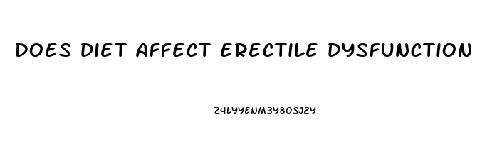 does diet affect erectile dysfunction