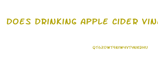 does drinking apple cider vinegar help to lose weight