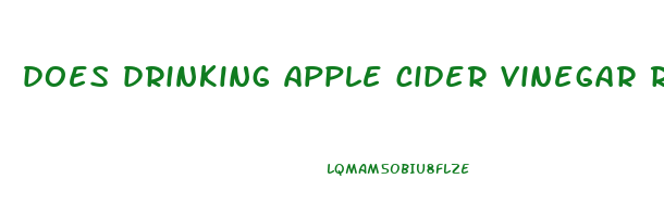 does drinking apple cider vinegar really help you lose weight