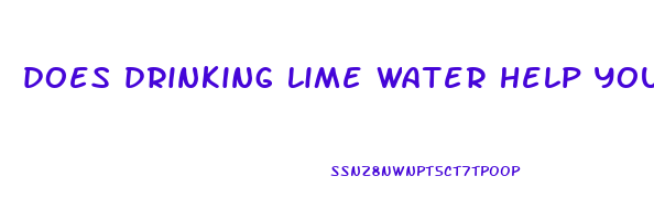 does drinking lime water help you lose weight