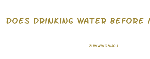 does drinking water before meals help you lose weight