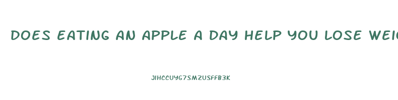 does eating an apple a day help you lose weight