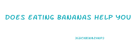 does eating bananas help you lose weight